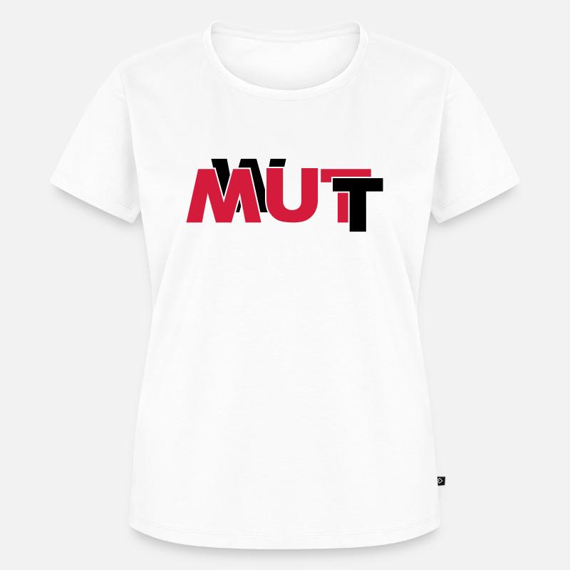 Wut oder Mut - Frauen Premium Bio T-Shirt - Weiß