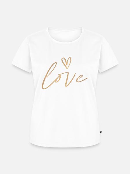 Liebe Liebe - Frauen Premium Bio T-Shirt - Weiß
