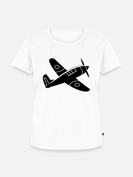 Kampfflugzeug - Frauen Premium Bio T-Shirt - Weiß