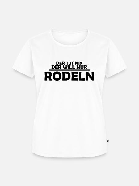 rodeln - Frauen Premium Bio T-Shirt - Weiß