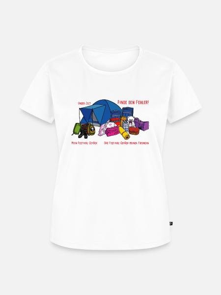 mein_festival_gepaeck_a_03 - Frauen Premium Bio T-Shirt - Weiß