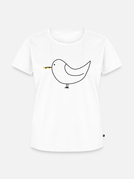 Seagull with fries - Women's Premium Organic T-shirt - white