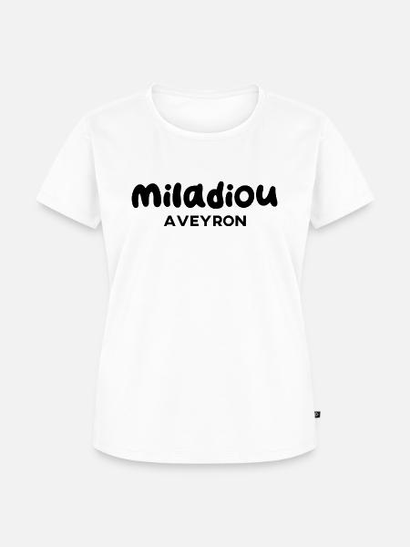 Miladiou Ausdruck Aveyron - Frauen Premium Bio T-Shirt - Weiß