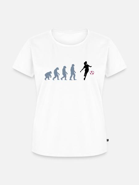 Evolution Footballer - Women's Premium Organic T-shirt - white
