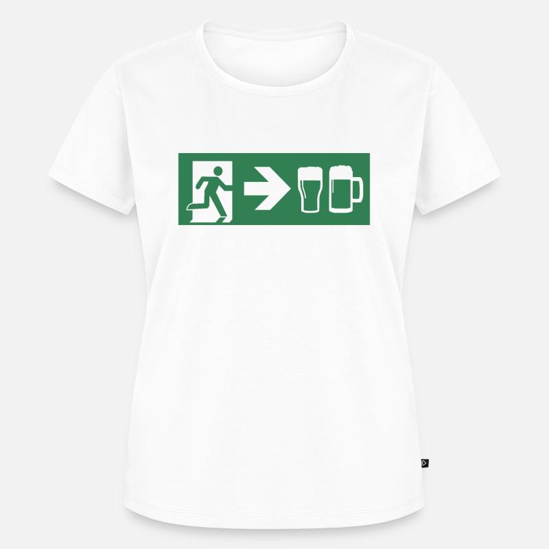 Emergency exit beer - Women's Premium Organic T-shirt - white