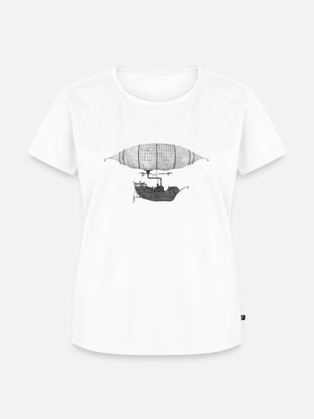 Fantasie Luftschiff - Frauen Premium Bio T-Shirt - Weiß