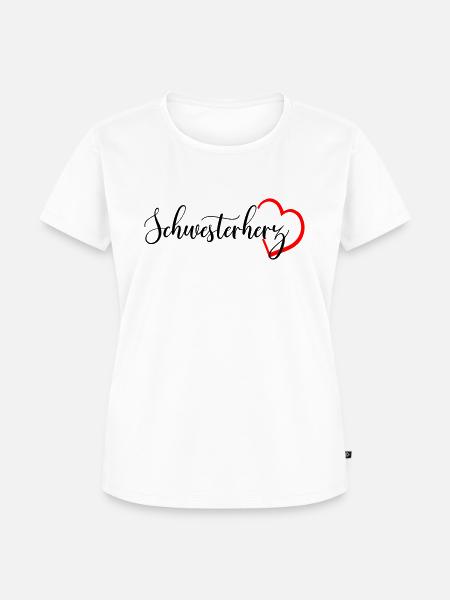 Schwesterherz - Frauen Premium Bio T-Shirt - Weiß