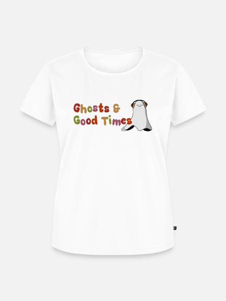Ghosts & Good Times - Frauen Premium Bio T-Shirt - Weiß