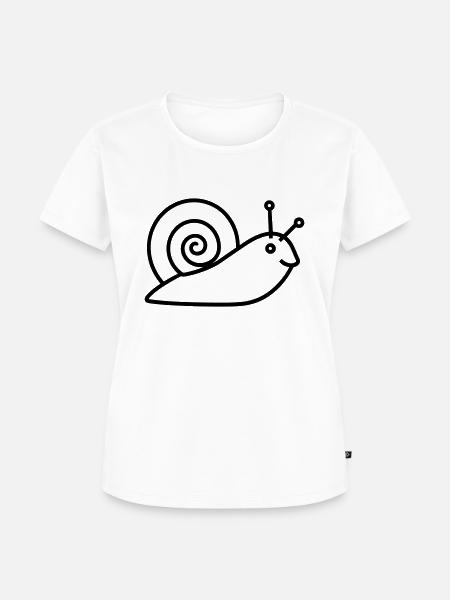Schnecke - Frauen Premium Bio T-Shirt - Weiß