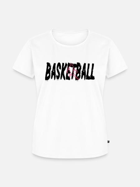 Basketball Print - Frauen Premium Bio T-Shirt - Weiß