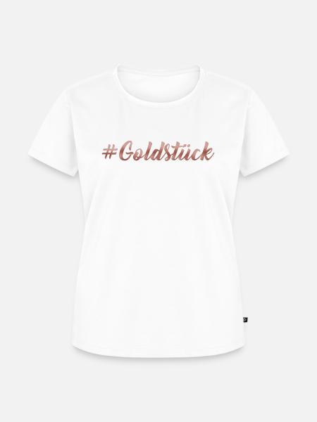 Goldstück - Frauen Premium Bio T-Shirt - Weiß