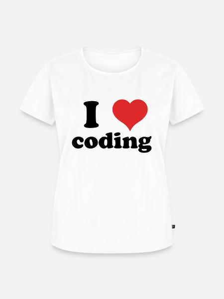 i love coding - Frauen Premium Bio T-Shirt - Weiß