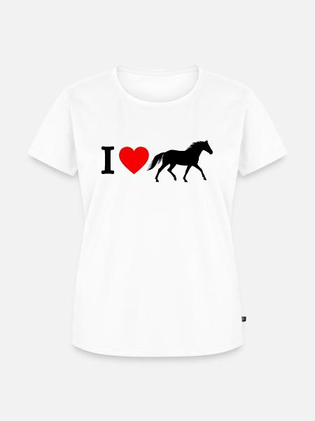 Ich liebe den isländischen Aufkleber - Frauen Premium Bio T-Shirt - Weiß