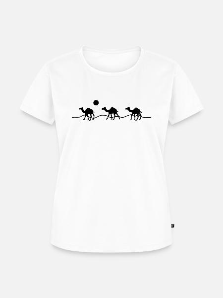 3 Kamele - Frauen Premium Bio T-Shirt - Weiß