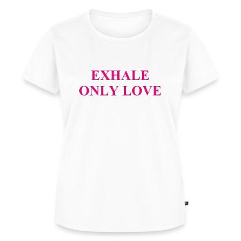 Exhale Only Love - Women's Premium Organic T-shirt - white - Front - AI Model Female 172 dark (172cm)