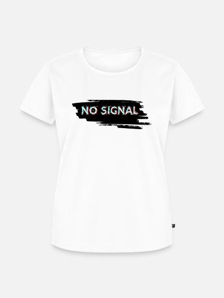 NO SIGNAL - Frauen Premium Bio T-Shirt - Weiß