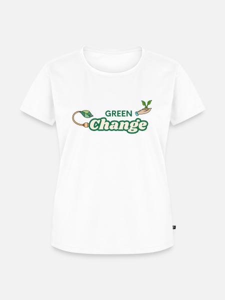 Green Change - Frauen Premium Bio T-Shirt - Weiß