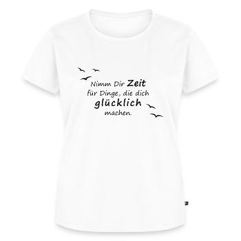 Nimm Dir Zeit - Frauen Premium Bio T-Shirt - Weiß - Vorne - AI Model Female 172 dark (172cm)