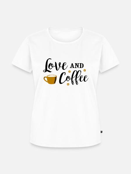 Kaffee Kaffee - Frauen Premium Bio T-Shirt - Weiß