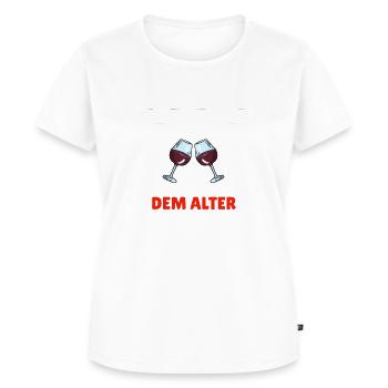 Tischtennis Schmetterhand Aufschlag Spruch witzig - Frauen Premium Bio T-Shirt - Weiß - Vorne - AI Model Female 172 dark (172cm)