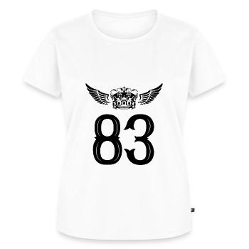 83 Number crown - Women's Premium Organic T-shirt - white - Front - AI Model Female 172 dark (172cm)