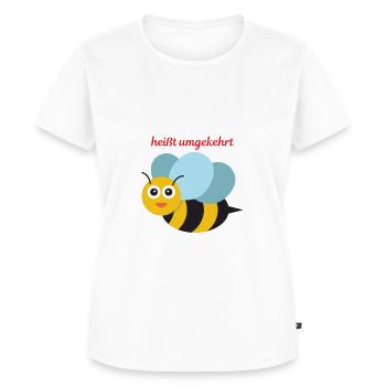 Optimismus heißt umgekehrt Sumsi mit Po - Frauen Premium Bio T-Shirt - Weiß - Vorne - AI Model Female 172 dark (172cm)