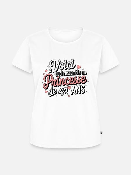 Prinzessin 42 Jahre alt - Frauen Premium Bio T-Shirt - Weiß