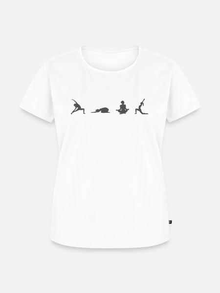 Yoga Figures - Frauen Premium Bio T-Shirt - Weiß