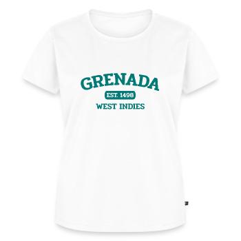 Grenade - Saint-Georges - Caraïbes - Antilles - T-shirt Premium bio Femme - blanc - Devant - AI Model Female 172 dark (172cm)
