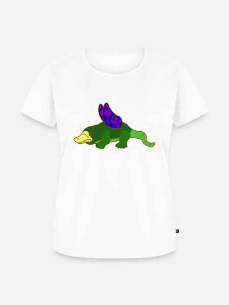 Psychedelic Platypus - Frauen Premium Bio T-Shirt - Weiß