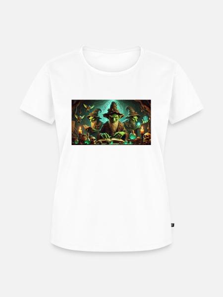 Goblin Magier - Frauen Premium Bio T-Shirt - Weiß