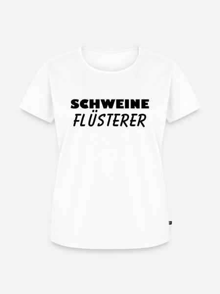 schweine flüsterer - Frauen Premium Bio T-Shirt - Weiß