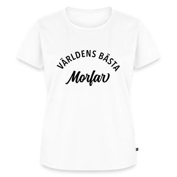Världens Bästa Morfar Fars Dag Vaderdag Presenter - Women's Premium Organic T-shirt - white - Front - AI Model Female 172 dark (172cm)