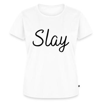 Slay - Frauen Premium Bio T-Shirt - Weiß - Vorne - AI Model Female 172 dark (172cm)
