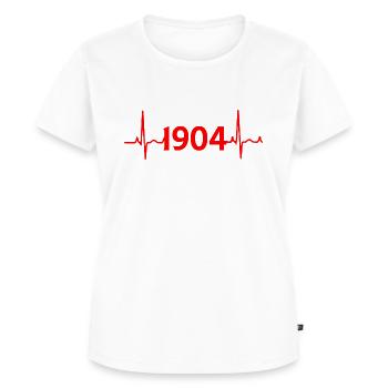 Leverkusen 1904 Herzschlag EKG Liebe - Frauen Premium Bio T-Shirt - Weiß - Vorne - AI Model Female 172 dark (172cm)