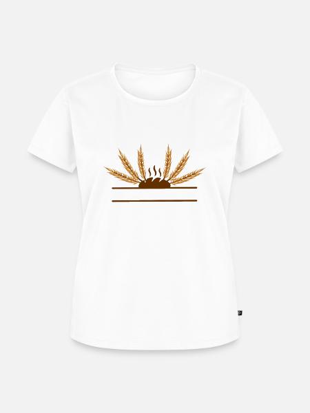 Getreide mit Brot - Frauen Premium Bio T-Shirt - Weiß
