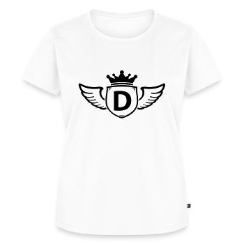 d - Women's Premium Organic T-shirt - white - Front - AI Model Female 172 dark (172cm)