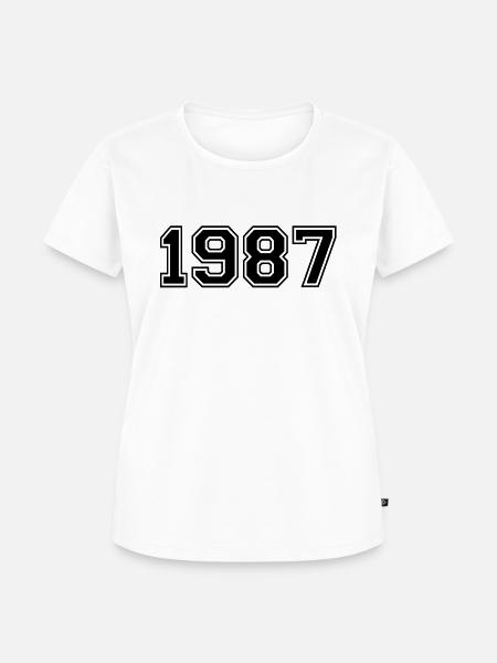 1987 - Frauen Premium Bio T-Shirt - Weiß