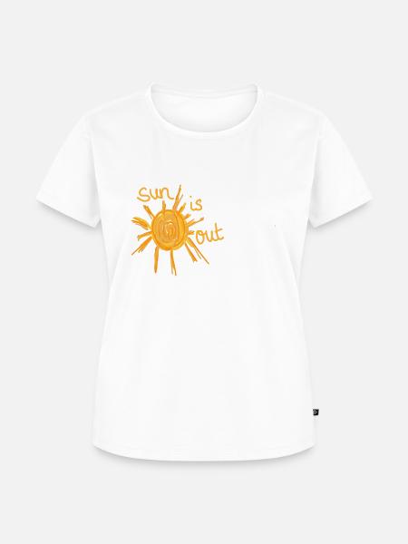 Sun - Frauen Premium Bio T-Shirt - Weiß