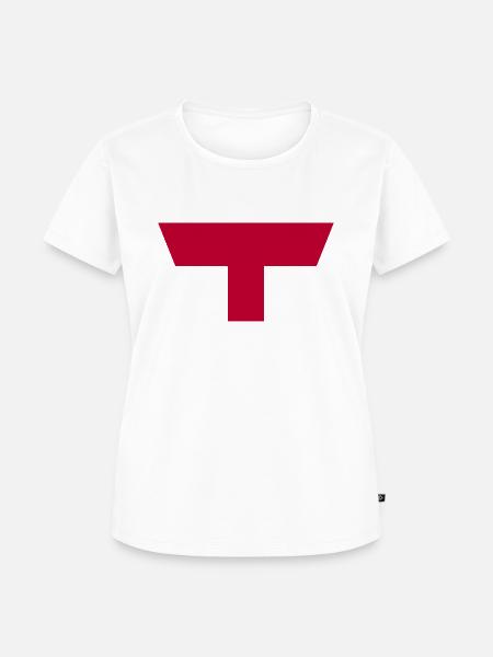 T Pure Symbol Red - Frauen Premium Bio T-Shirt - Weiß