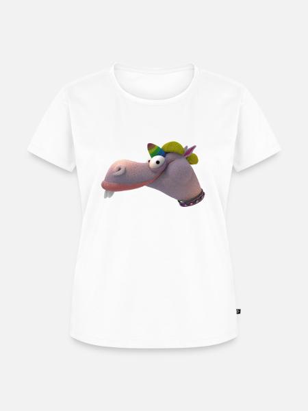 Plüscheinhorn - Frauen Premium Bio T-Shirt - Weiß