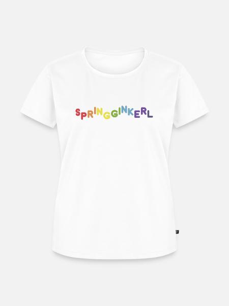 Springginkerl Klassik - Frauen Premium Bio T-Shirt - Weiß