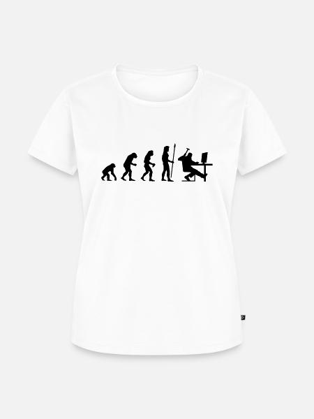 evolution_pc_1 - Frauen Premium Bio T-Shirt - Weiß