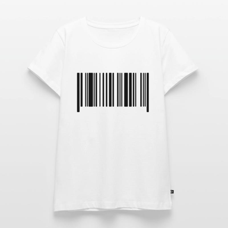 Barcode ohne Text leer Code Strichcode Vorlage Frauen Premium Bio T-Shirt