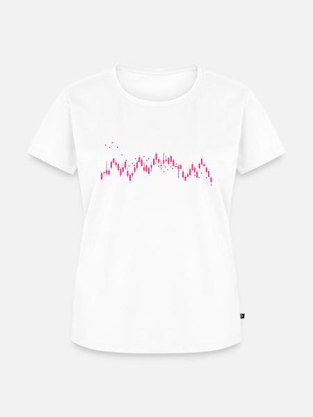 Trading Candlestick Logo - Frauen Premium Bio T-Shirt - Weiß