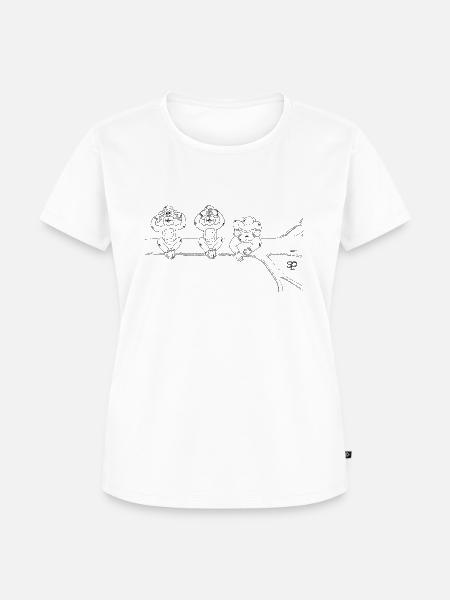 Affen - Frauen Premium Bio T-Shirt - Weiß