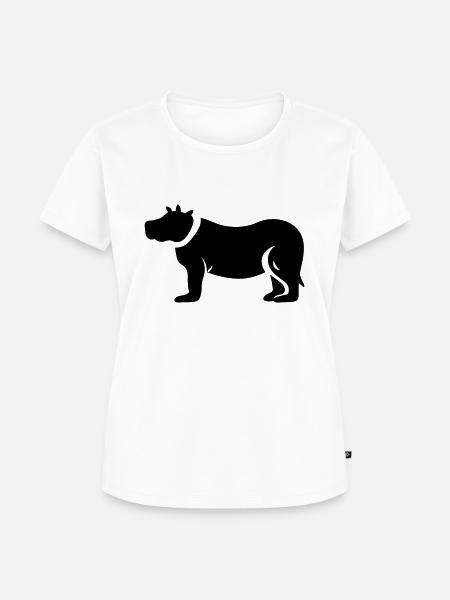 Nilpferd - Frauen Premium Bio T-Shirt - Weiß