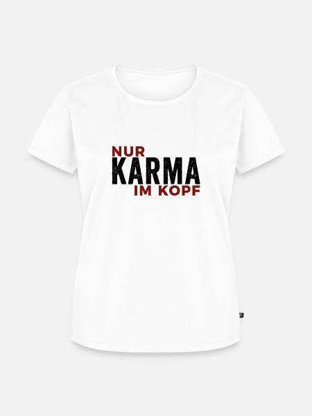 Karma im Kopf - Frauen Premium Bio T-Shirt - Weiß
