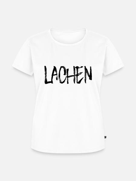 Lachen - Frauen Premium Bio T-Shirt - Weiß