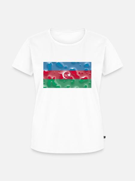 Aserbaidschan - Frauen Premium Bio T-Shirt - Weiß